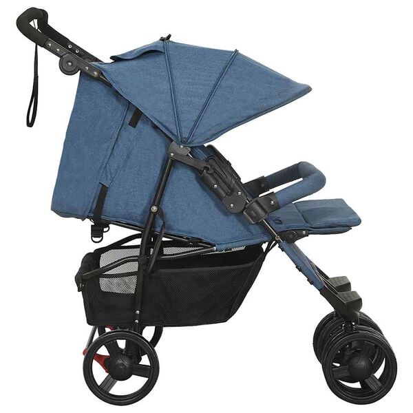 Poussette double pour bébé – pliable avec auvent et panier