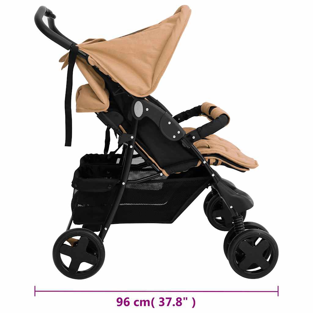 Poussette double pliable