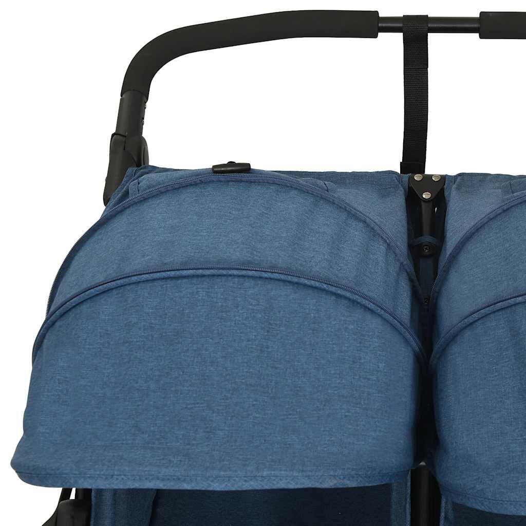 Poussette double pour bébé – pliable avec auvent et panier